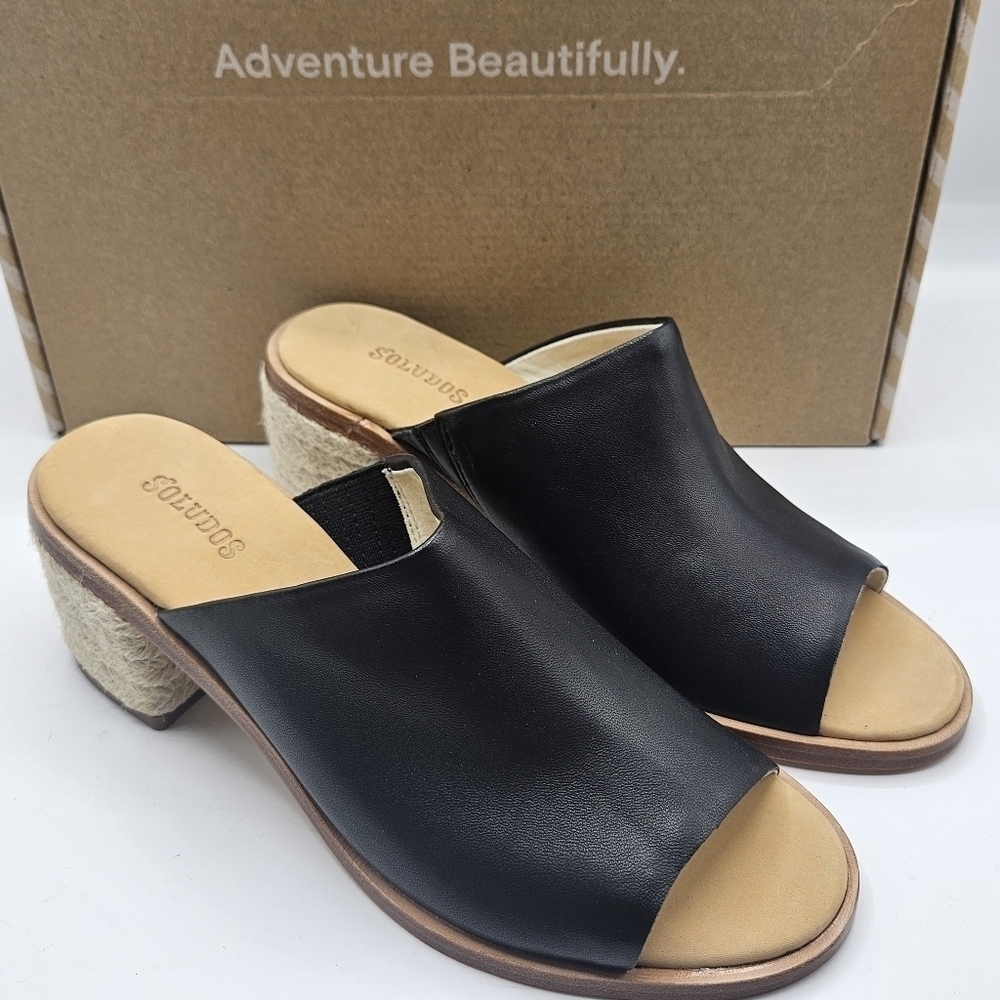 NWB Soludos leather upper capri mule size 7